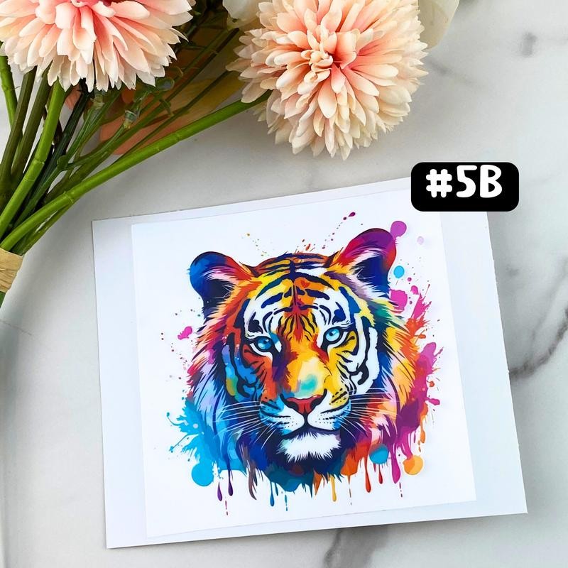 UV DTF DECALS, 4" height, Cup Decals, Cup Stickers, Cup