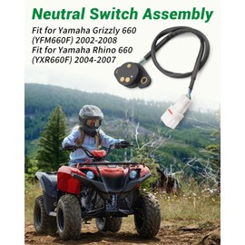 Neutral Switch Assembly Fit for Yamaha Grizzly 660 YXR660F, Replace 5KM-82540-01-00, 5KM825400100
