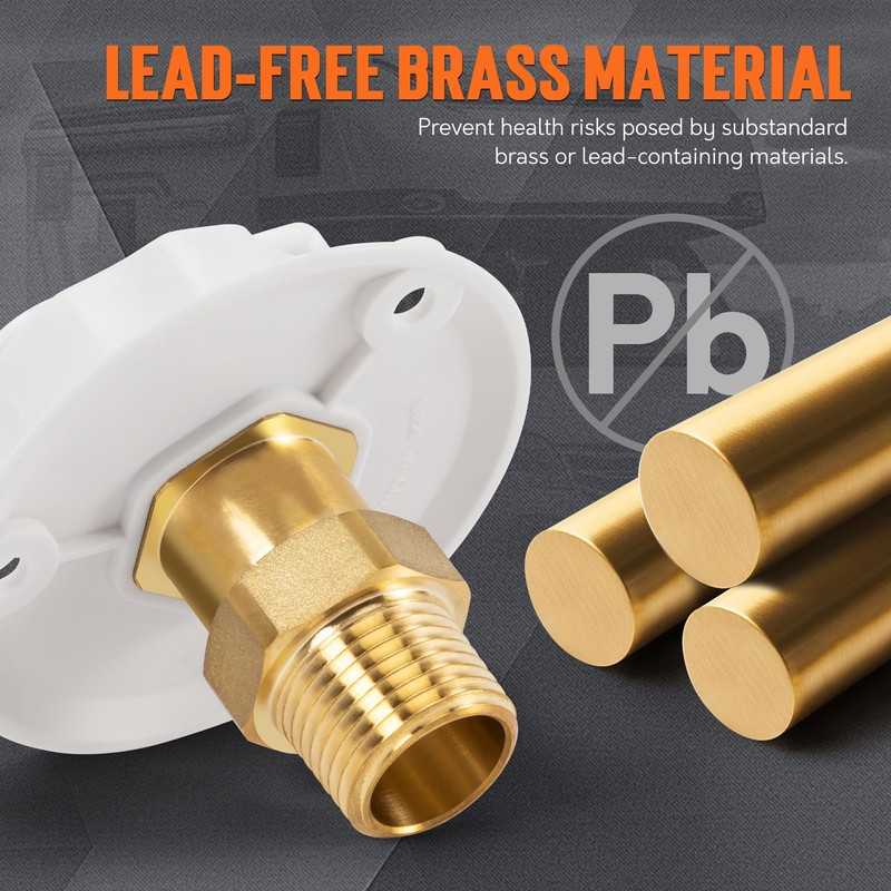 TONDA RV City Water Inlet with Check Valve, Brass Thread