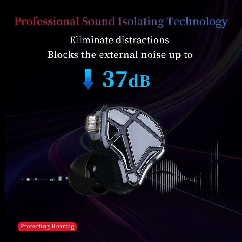 KZ Axas USB-C Gaming Earbuds with Mic, FPS IEM, 4