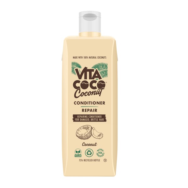 Vita Coco Coconut Conditioner Repair (400 ml) for Damaged Hair • 100% Natural Care Conditioner with Coconut Repairs Hair (for All Hair Types) • Free from Silicones & Dyes