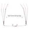 KoKoBin Half Reading Glasses,4 Pack Half Rim Metal Frame Glasses