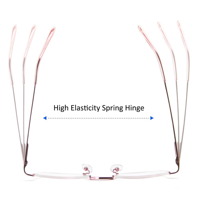 KoKoBin Half Reading Glasses,4 Pack Half Rim Metal Frame Glasses