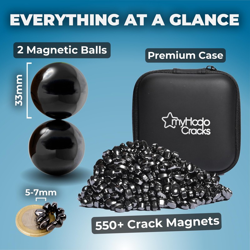 Crack Magnets Black Bundle 550+ Mini Fidget Magnets & 2