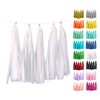 White Tassel Garland 20 Pcs, Tissue Paper Tassels Garland Banner