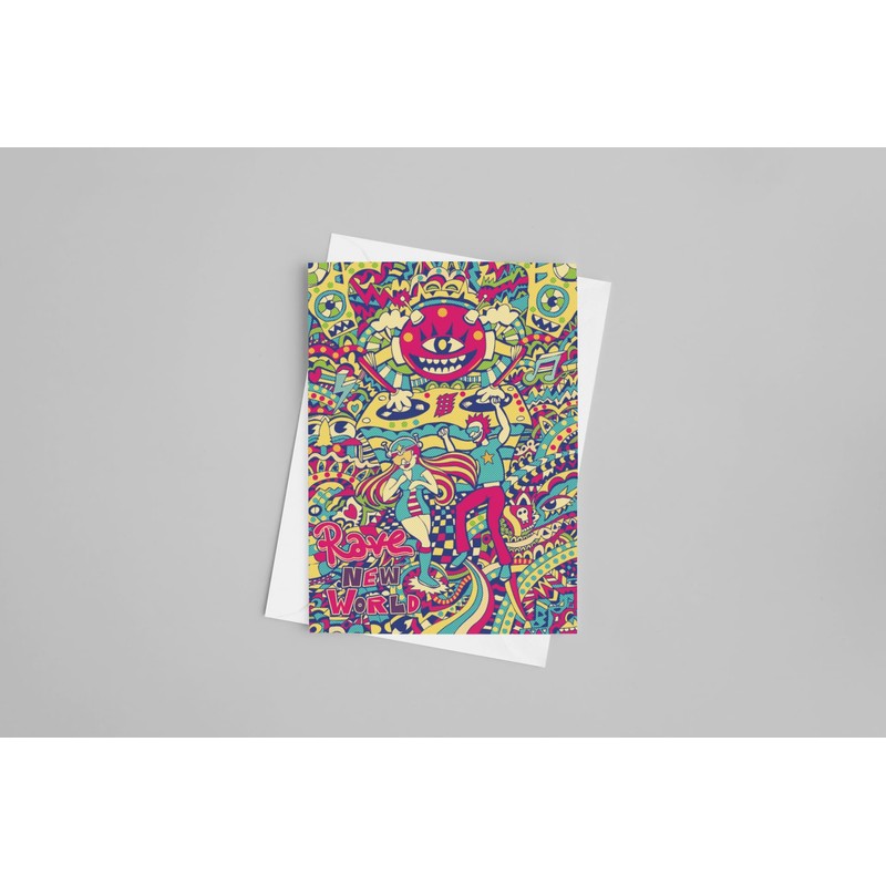 Rave Greeting Card/Birthday Card/Blank Card