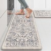 KIMODE Anti Fatigue Kitchen Mats for Floor, Boho Floral Kitchen