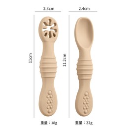 初めてのフィーディング ベビー用品 (カーキ色) 新生児 乳児 用 シリコンゴム 柔らかい 離乳食 スプーン男女兼用