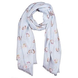Wrendale Designs by Hannah Dale - Lettuce Be Friends Lightweight Guinea Pig Scarf - 70cm by 190cm