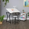 SD STUDIO DESIGNS Hourglass Craft Table Angle Adjustable Drafting Table,