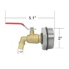 2" Water Drum Faucet Spigot 3/4" Brass Barrel Faucet for