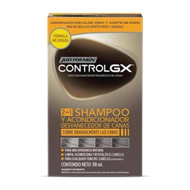 Just for Men Control Gx Shampoo Y Acondicionador Desvanecedor De Canas, color, 118 ml, pack of/paquete de 3