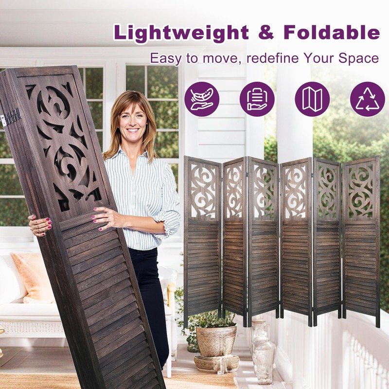 Osparple Room Divider, 5.6FT Folding Room Divider Panel and Privacy