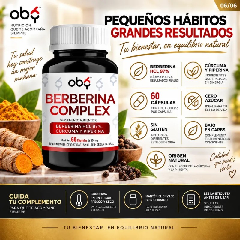 OBG - Apoyo Nutricional 60 Capsulas 800mg Metabolismo Diario