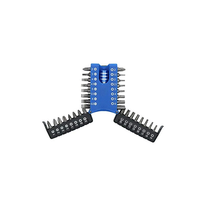 33pc Screwdriver Power Bits Slotted Hex Pozi Phillips Torx +