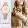 JewelryWe Butterfly Dial Leather Watch: Ladies Yellow Simple Casual Analog