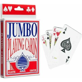 ORCHIDS Jumbo Large Playing Cards Deck for 52 Game, Family Party, Poker Nights, Indoor, Outdoor, Garden, BBQ and Xmas- Plastic Coated Giant Card