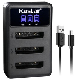Kastar LCD Triple USB Battery Charger Compatible with Panasonic Attune, Attune 3020, Attune 3050, Attune I, Attune II, Attune II HD3, WX-CH455, WX-SB100, WX-ST100 Drive-Thru System Headset