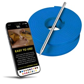 TOFL Softball and Baseball Glove Lace Kit | Mitt Lace Glove Repair Lacing Kit | 2 Leather Laces with Lacing Needle for Catchers Glove| Blue