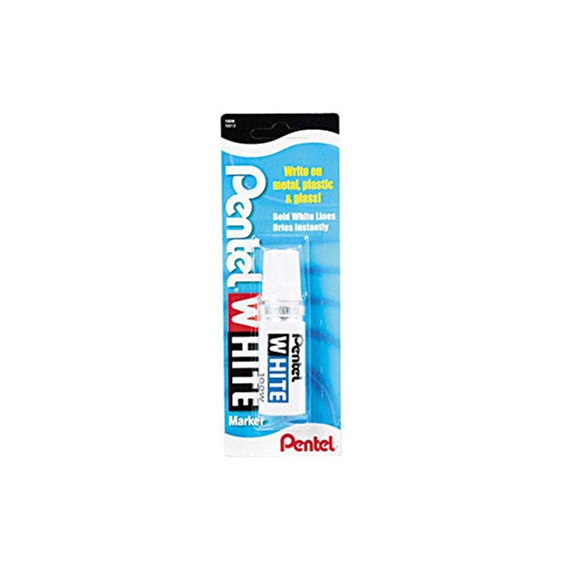 Pentel® Felt Tip White Marker, Broad Point