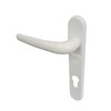 UAP 219mm Short Backplate Aluminium Signature Door Handle in White