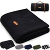 Molithe 100% Wool Blanket, 62" x 86", Warm, Thick, Washable,