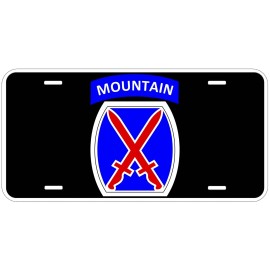 10th Mountain Division Novelty Car License Plate