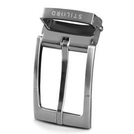 STILORD Belt Buckle Pin Buckle for Belt 35 mm Wide Vintage Belt Buckle Antique Belt Buckle Replacement Buckle for Interchangeable Belt, Brushed Buckle - Silver I I