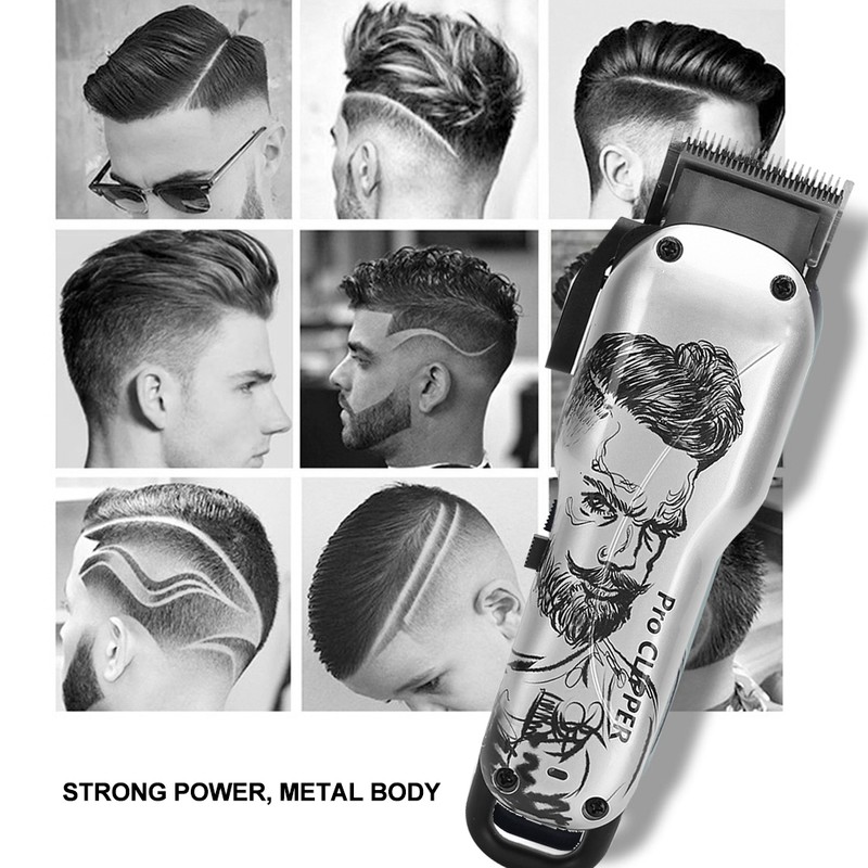 Hair Clipper USB Rechargeable Professional Electric Clipper Hair Trimmer for
