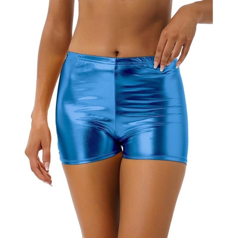 P&R DANCEWEAR LTD Girls Shiny Metallic Shorts - Hot Pants