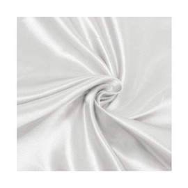 58" White Bridal Wedding Satin Fabric by The Yard - 1 Yard