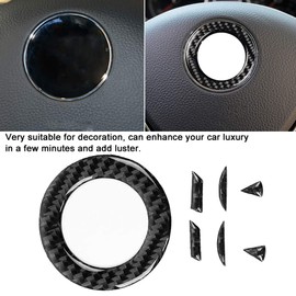 Carbon Fiber Steering Wheel Emblem Filler Decal Sticker - Oval Steering Wheel Decorative Sticker