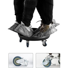 Tadpolebaby Heavy-Duty Plant Caddy with Wheels 14 Inch,360° Lockable Caster,Outdoor Rolling Plant Dolly That is Not Easily Rusted,Indoor Metal Plant Cart with Rollers,Plant Pot Trolley,Black,3pack