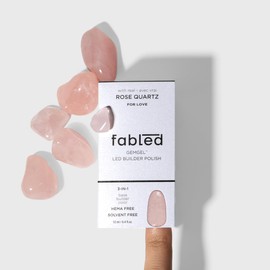 STARSKIN FABLED Gemgel 3-in-1 Gel Polish, Base-Builder-Color & Gemstone Infused Gel Nail Polish, 14+ Days Long Lasting, 0,4 Fl Oz (Pink, 0.4 Fl Oz)