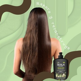 Crema Skala Para Peinar Cabello Débil y Opaco Tratamiento 3 en 1 Con Protector Termico 250g Hidratante capilar Tratamiento para cabello Débil, Crecimiento Capilar 100% VEGANO