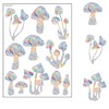 Payutou 4 Sheet 44Pcs Mushroom Window Decals for Bird Strikes,Anti-Collision Window Clings Glass Alert Prism Decals Prevent Birds Strikes Decorate Your Glass Doors