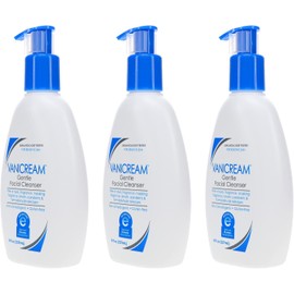 Vanicream Gentle Facial Cleanser for Sensitive Skin with Pump Dispenser, 8 Oz (Pack of 3)
