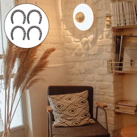 HANABASS 12 pcs Cast Iron Horse shoes Good Lucky Wall Decor 10 Holes Horseshoe Ornament Home Decoration