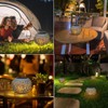 Solar Table Lantern Outdoor Waterproof- Dancing Flickering Flame Solar Powered