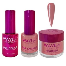 WAVEGEL Soak-Off Gel, Nail Lacquer & Acrylic/Dip Powder Matching Set - Princess Collection - #37 Tawny Brown