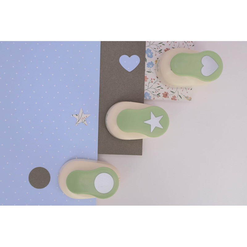 Loveria Motif Punch Set Heart, Circle, Star – Motif Size: