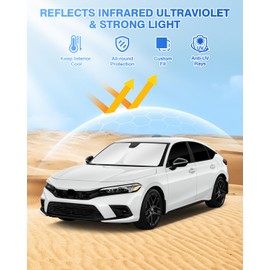 Canvcle Windshield Sun Shade for 2020-2025 2026 Toyota Highlander Accessories Side Rear Window Shade Cover Set Window Sun Visor Privacy for Camping Keep Vehicle Cool Black 8PCS