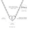 Suplight Womens Necklaces 925 Sterling Silver Heart Letter Initial Necklaces