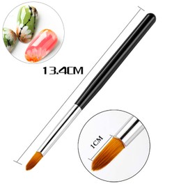 DANNEASY 6Pcs Acrylic Nail Brush Nail Art Brush Oblique Head French Tips Nail Ombre Brush Nail Painting Kit Nail Design Brushes Nail Art Tools