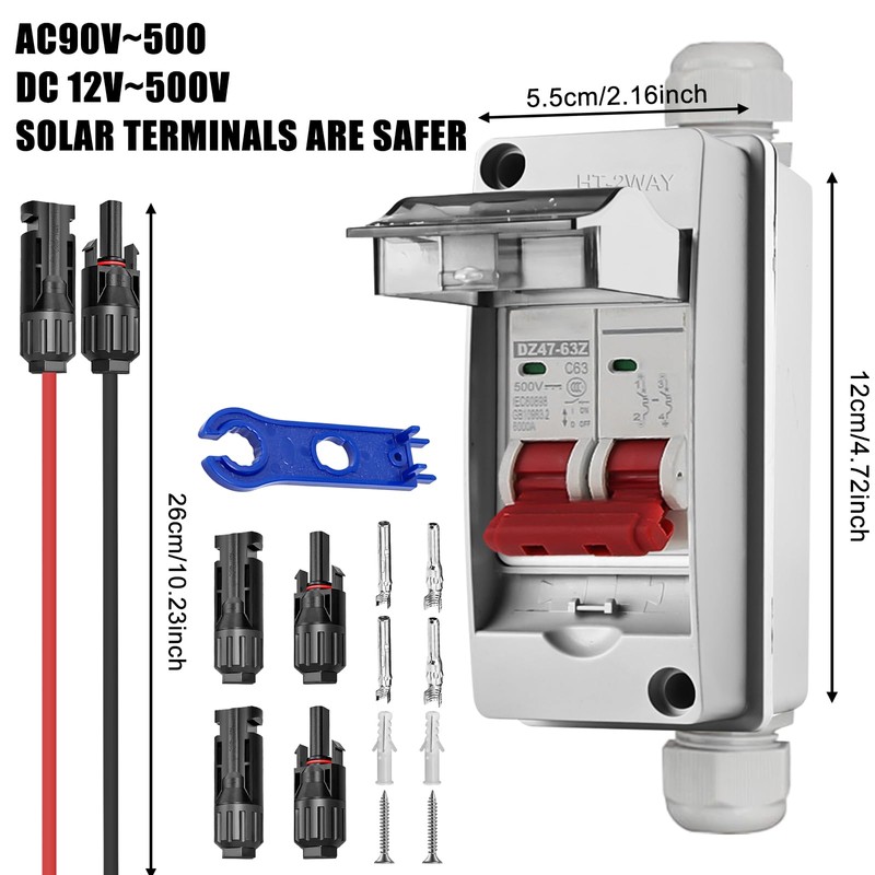 BAIFULAI DC Isolator Switch PV System, IP65 Waterproof PV Circuit