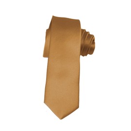 K. Alexander Skinny Copper Tie 2 Inch Solid Mens Tie Satin
