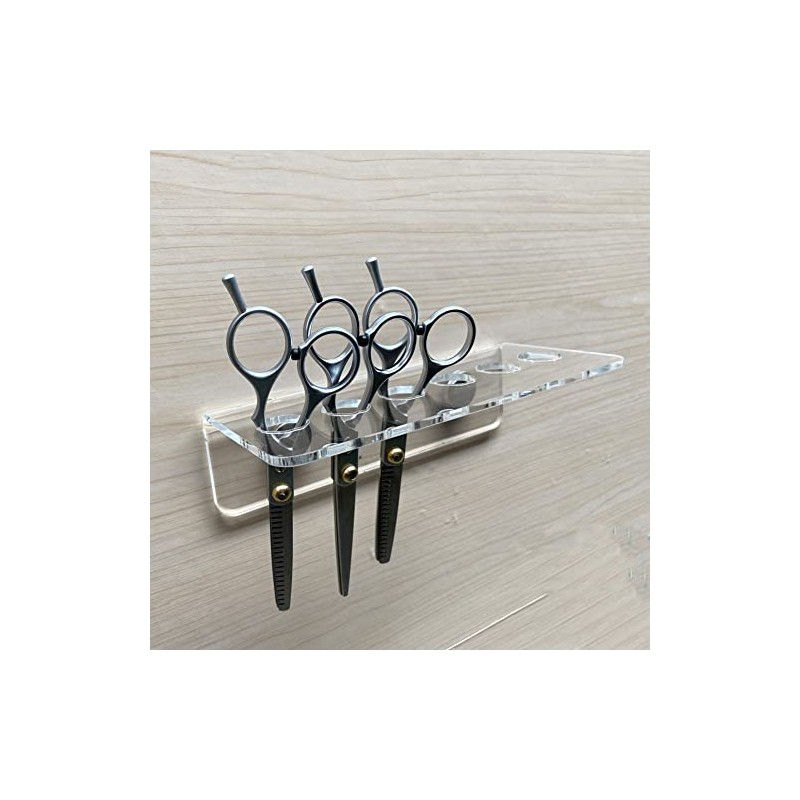 1PC Clear Acrylic 6-Slot Wall Mounted Scissors Holder Rack with