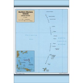 24"x36" Gallery Poster, CIA map of Northern Mariana Islands 1989