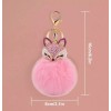 Adorable Kitty CAT Pink PUFF Rhinestone PURSE CHARM Clip On
