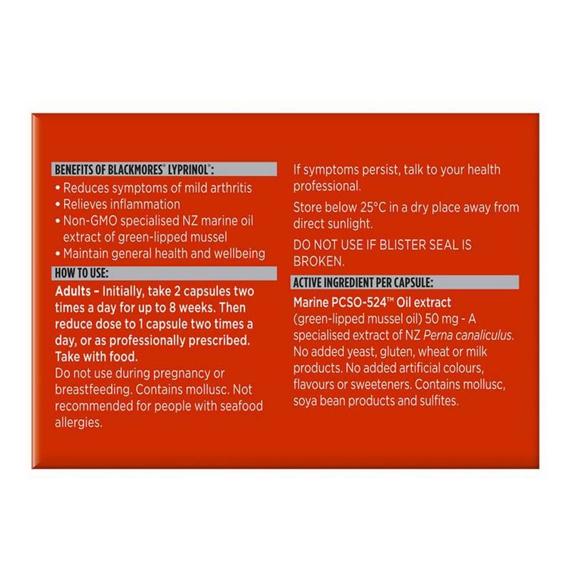 Blackmores-Lyprinol 100 Capsules